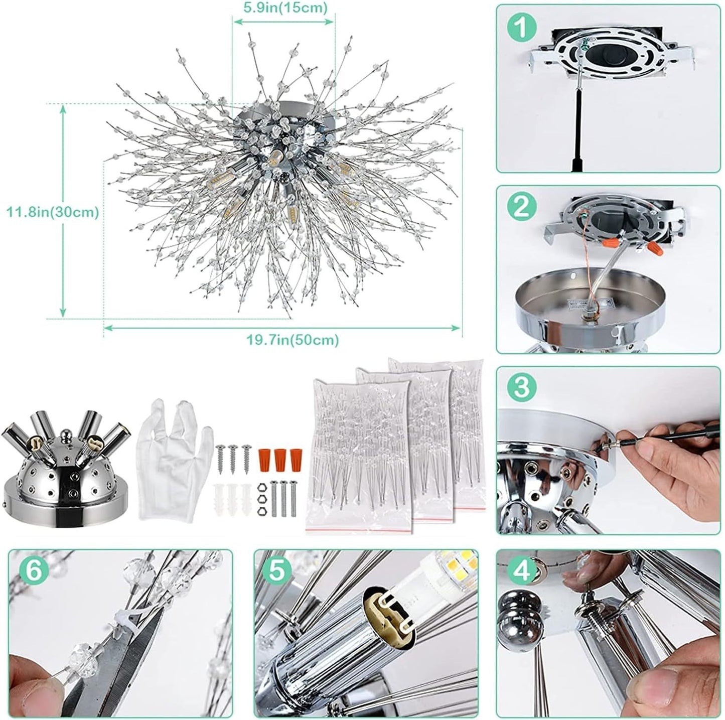 Crystal Recessed Chandelie
