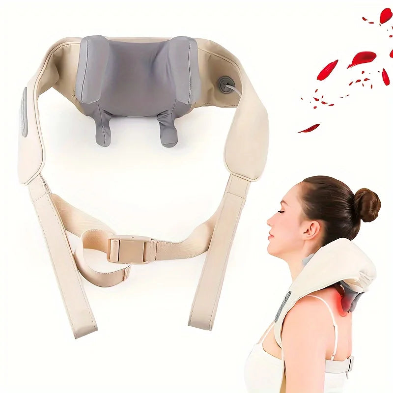 Electric Neck And Shoulder Massager Wireless Shoulder & Back Massage Pillow Trapezius Neck Cervical Back Massage Shawl Gifts
