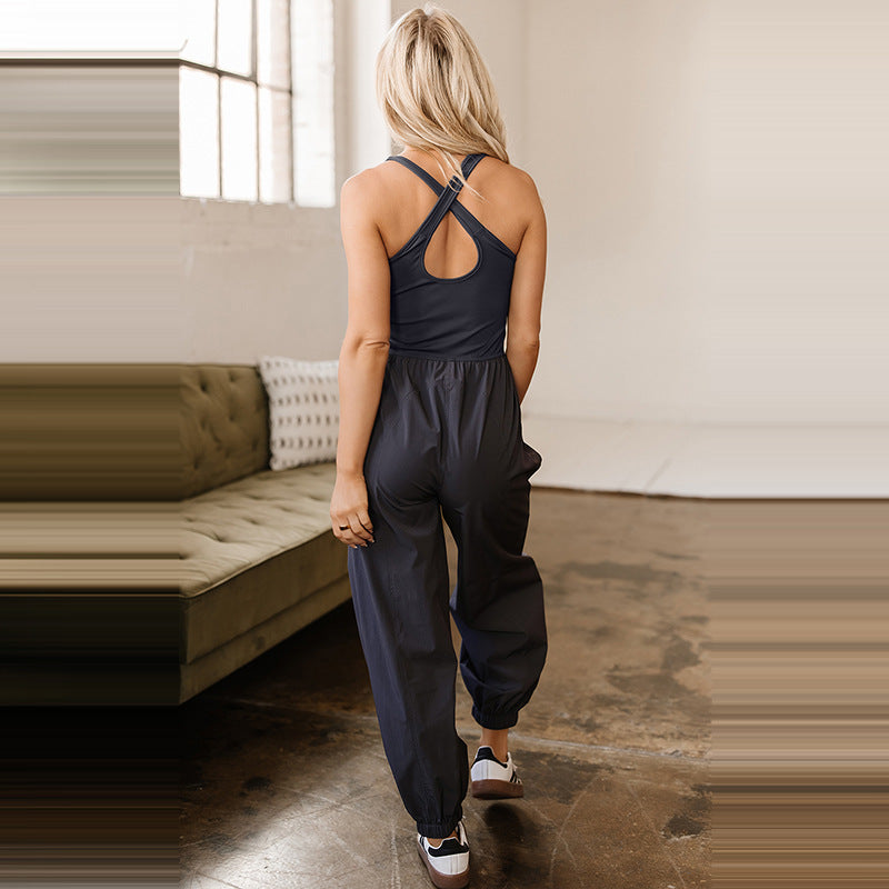 Women's Sports Slim Fit All-match Jumpsuit