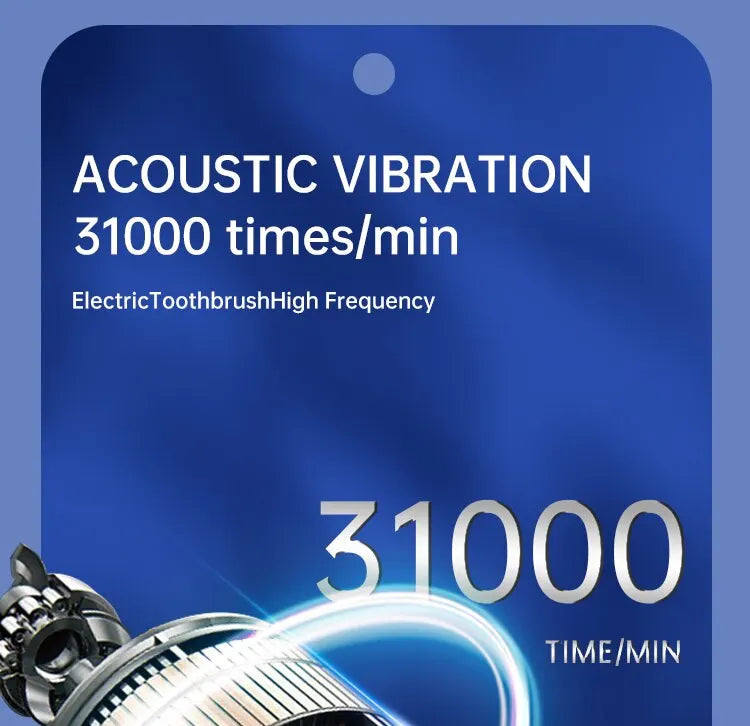 Jianpai Adult Male and Female Electric Toothbrush Hollow Cup Motor Type-c Charging 5-gear Mode Sonic Electric Toothbrush