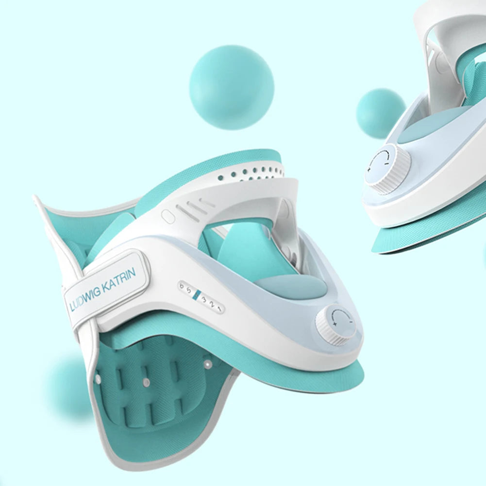 Cervical Neck Traction Device with Airbag Support Neck Brace Gifts for Men/Women/Dad/Mom/Him/Her for Cervical Spine Alignment