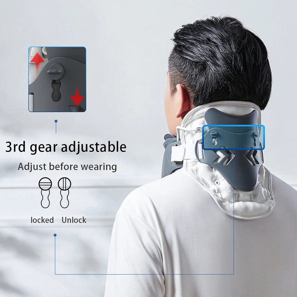 Cervical Neck Traction Device with Airbag Support Neck Brace Gifts for Men/Women/Dad/Mom/Him/Her for Cervical Spine Alignment