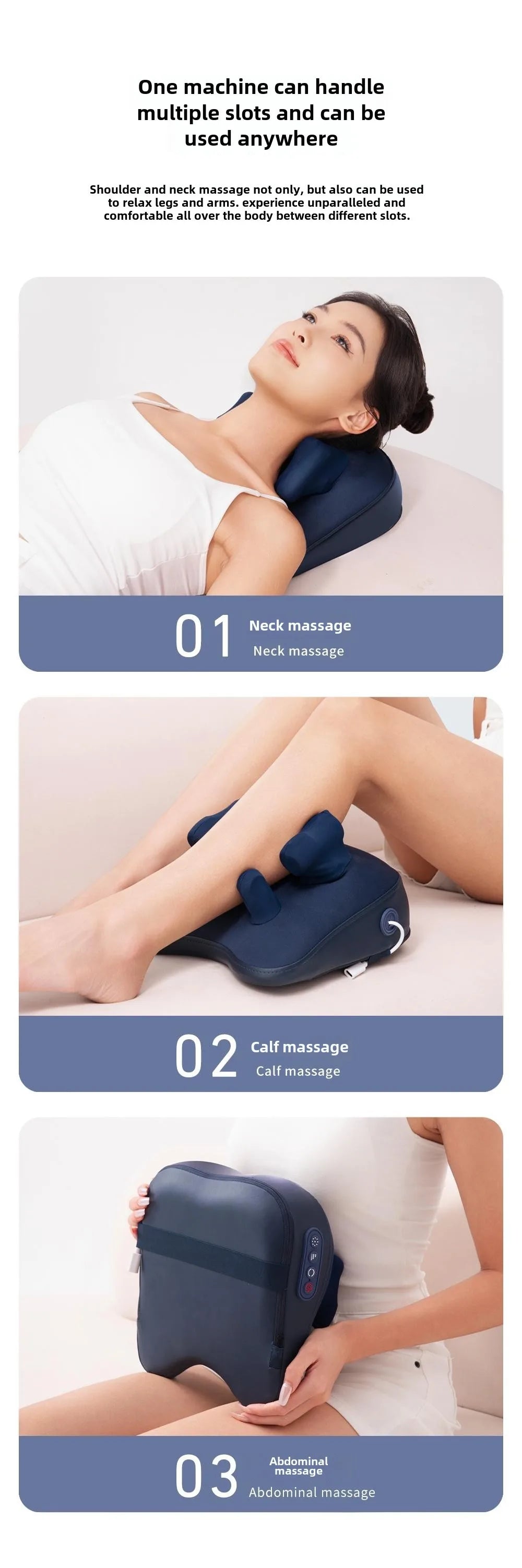 Trapezius Massage Pillow Wireless Electric Car Home Massager Heating Waist Neck Leg Cervical Shiatsu Kneading Rechargeable