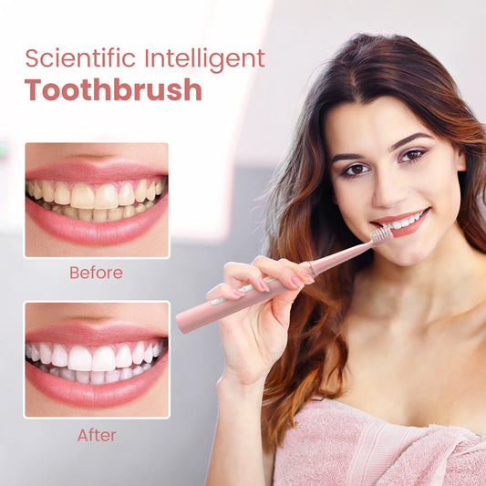 SEJOY Electric Sonic Toothbrush 3 modes Clean USB Rechargeable IPX7 Waterproof Electric Tooth Brushes with 7pcs Replacement Head