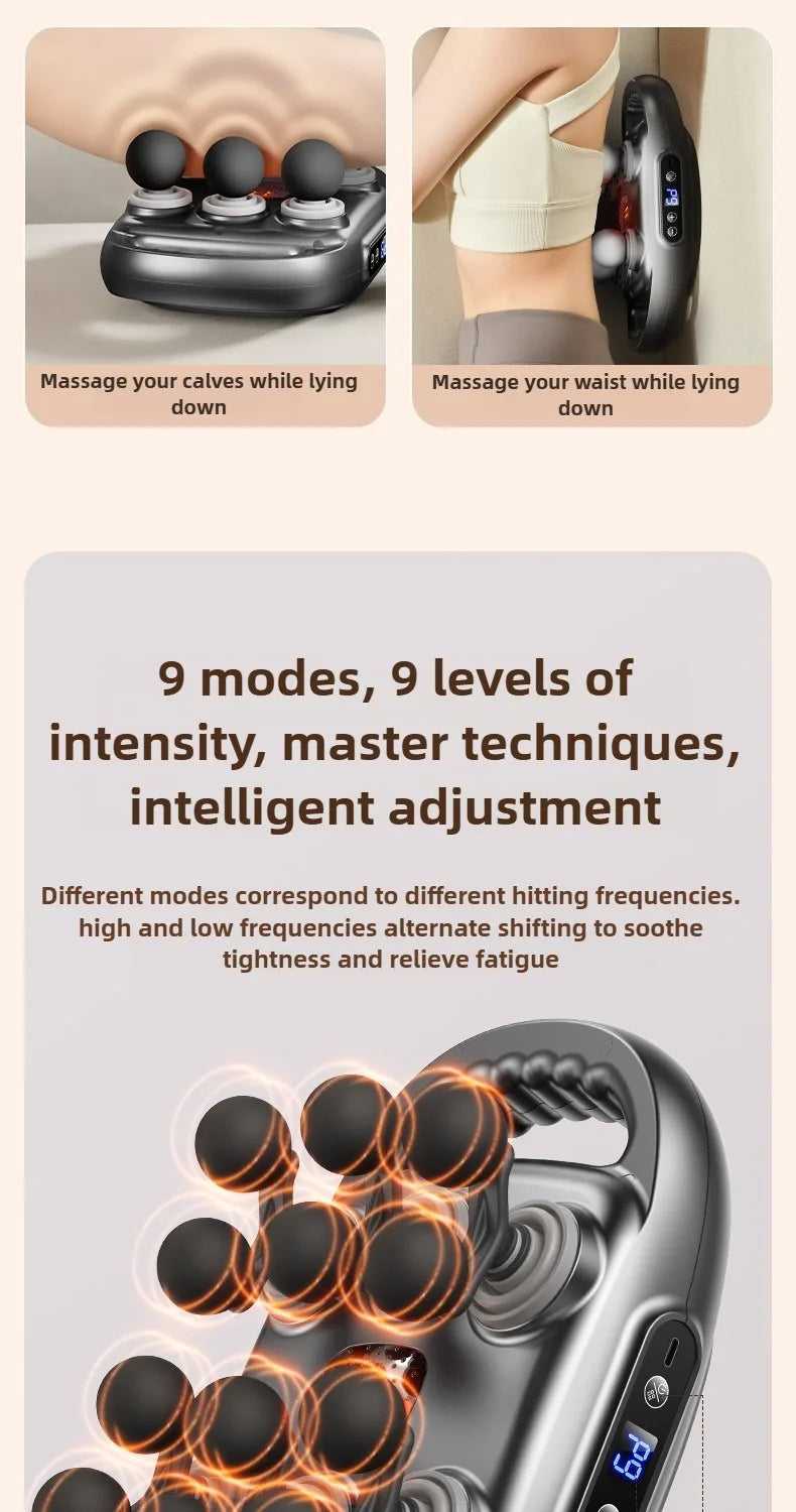 JAIYORL 24 Massage Heads Massage Gun Deep Tissue Muscle Professional Grade High Quality Wireless Frequency Vibration Masajeador