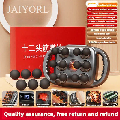 JAIYORL 24 Massage Heads Massage Gun Deep Tissue Muscle Professional Grade High Quality Wireless Frequency Vibration Masajeador