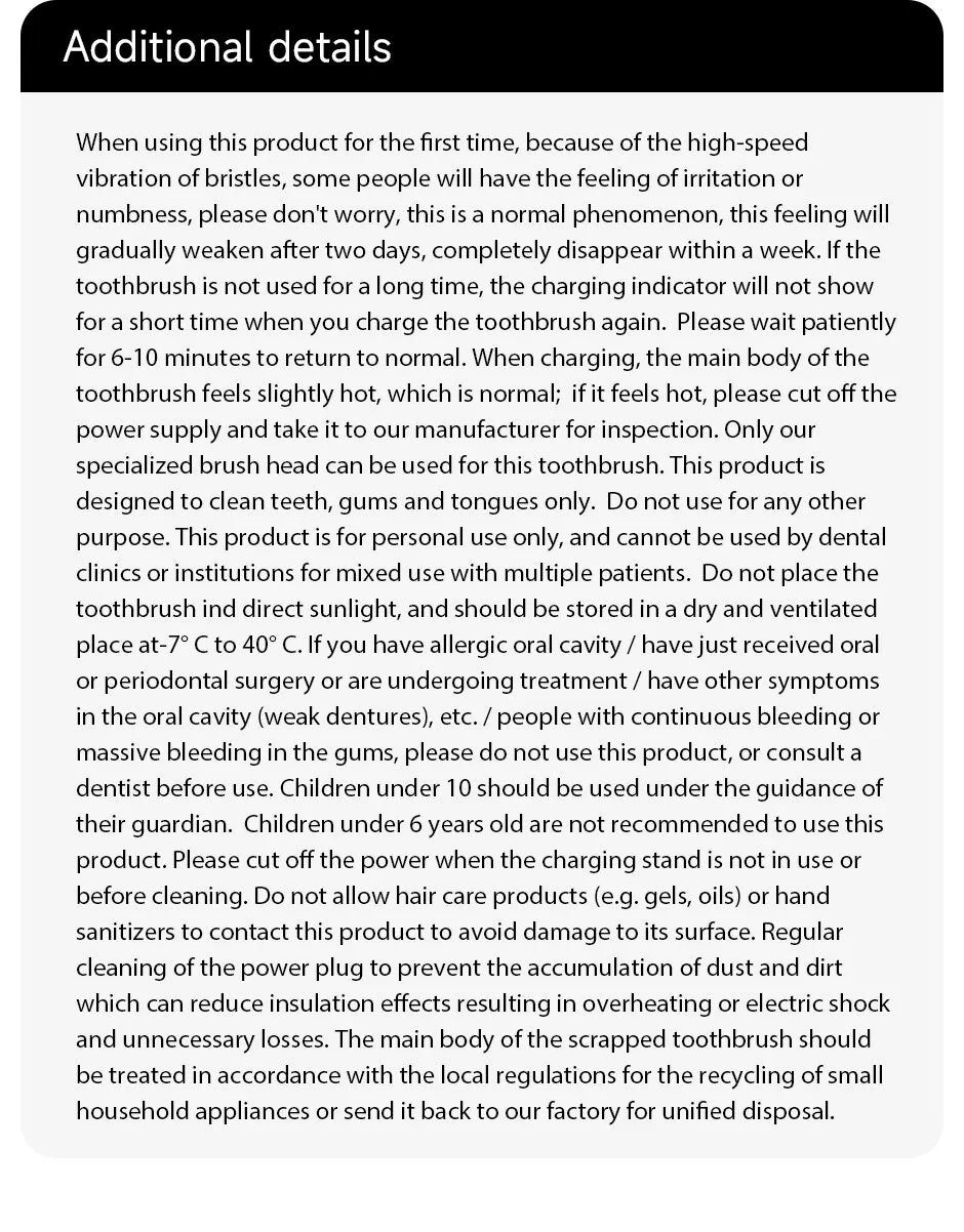 Jianpai Adult Male and Female Electric Toothbrush Hollow Cup Motor Type-c Charging 5-gear Mode Sonic Electric Toothbrush