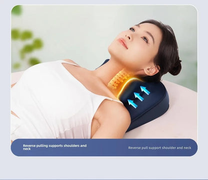 Trapezius Massage Pillow Wireless Electric Car Home Massager Heating Waist Neck Leg Cervical Shiatsu Kneading Rechargeable