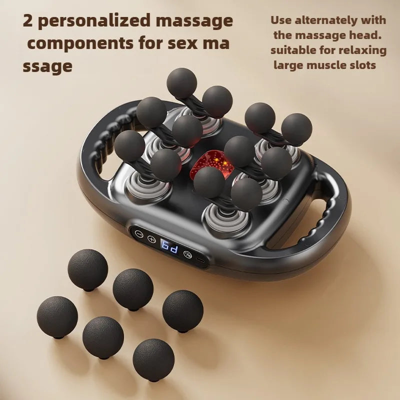 JAIYORL 24 Massage Heads Massage Gun Deep Tissue Muscle Professional Grade High Quality Wireless Frequency Vibration Masajeador