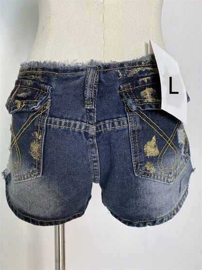 Women's Rough Edges Holes Skinny Denim Shorts Summer New Super Hot Girl Street Casual Female Hip Wrap Distressed Mini Shorts