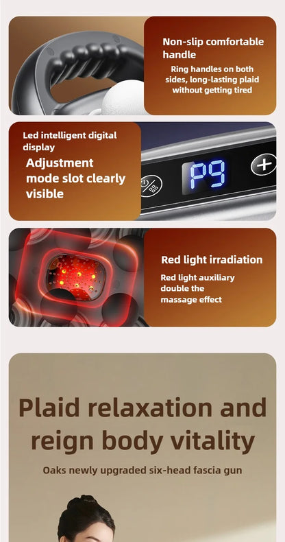 JAIYORL 24 Massage Heads Massage Gun Deep Tissue Muscle Professional Grade High Quality Wireless Frequency Vibration Masajeador