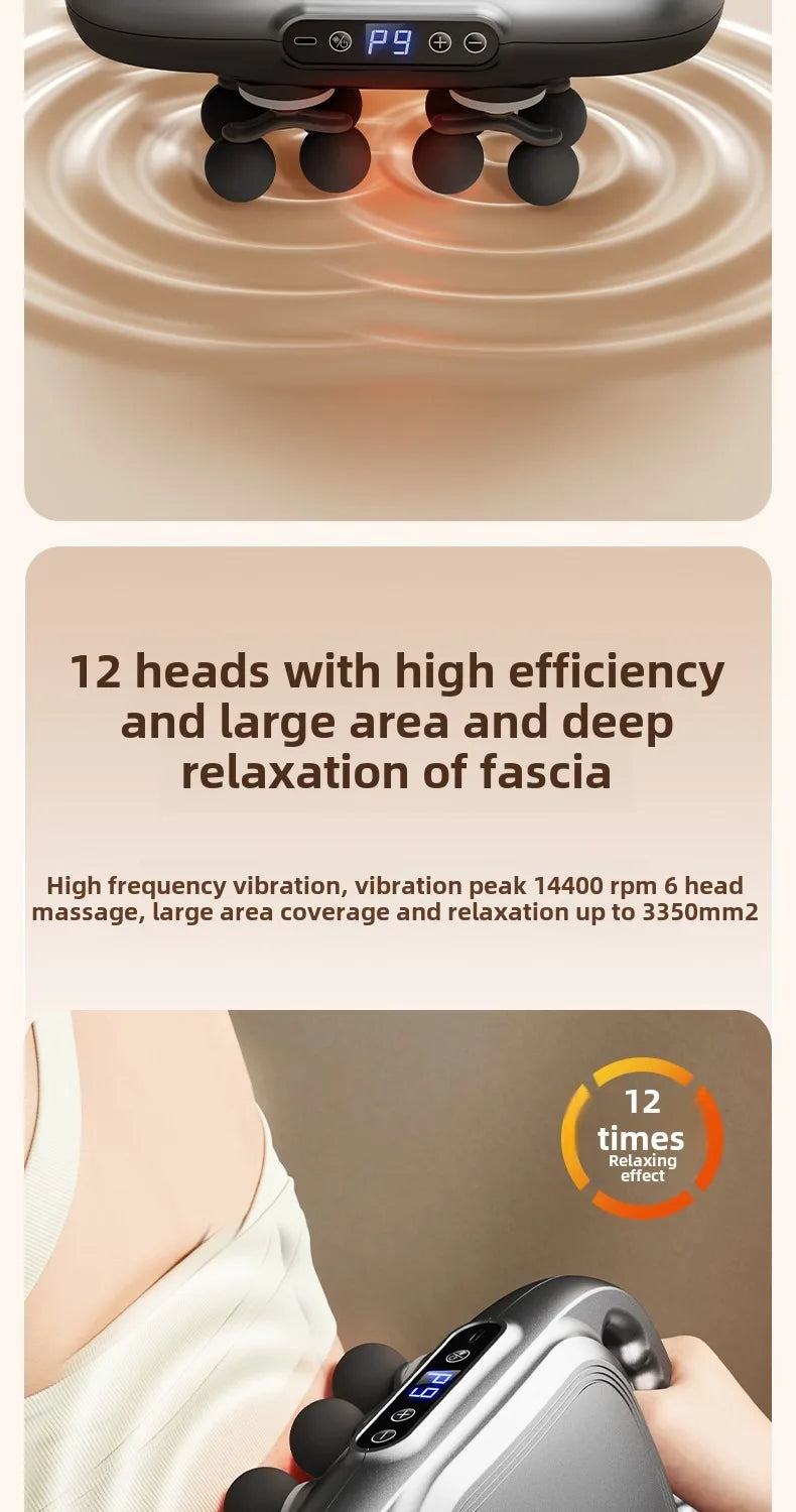 JAIYORL 24 Massage Heads Massage Gun Deep Tissue Muscle Professional Grade High Quality Wireless Frequency Vibration Masajeador
