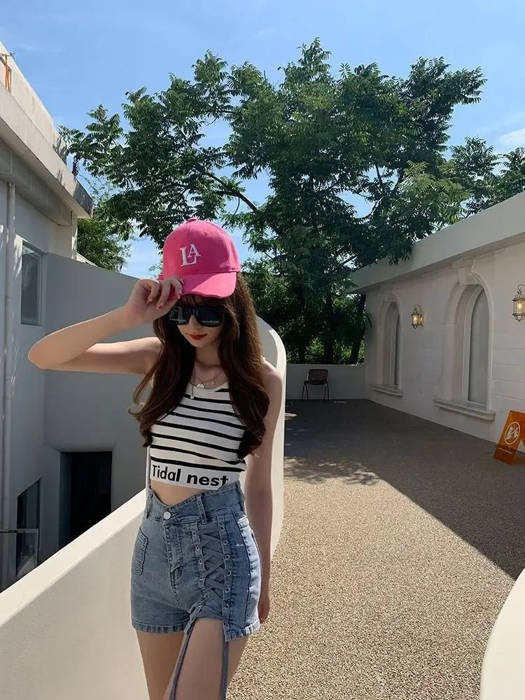 Skinny Denim Shorts For Women Jorts High Waist Tight Booty Short Jean Pants Woman Wholesale Outdoor Luxury Aesthetic Comfy Flowy