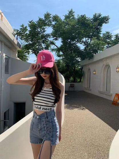 Skinny Denim Shorts For Women Jorts High Waist Tight Booty Short Jean Pants Woman Wholesale Outdoor Luxury Aesthetic Comfy Flowy