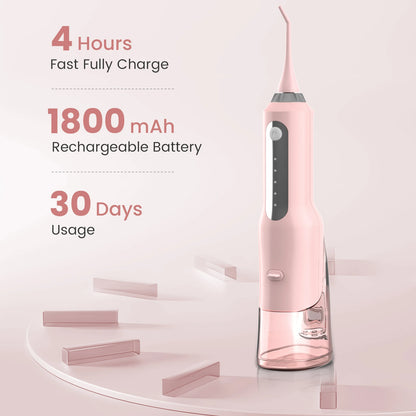SEJOY Dental Oral Irrigator Water Flosser USB Rechargeable,5 Working Modes,5 Nozzles, 270ml Tank,Water Floss Teeth Pick