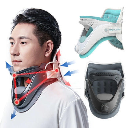 Cervical Neck Traction Device with Airbag Support Neck Brace Gifts for Men/Women/Dad/Mom/Him/Her for Cervical Spine Alignment