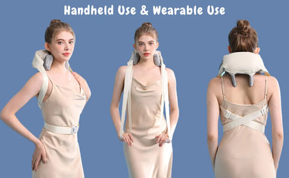 Neck Shoulder Massager Deep Tissue Shiatsu Back Massagers with Heat for Pain Relief Electric Kneading Squeeze Muscles Massage