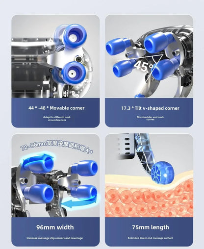 Trapezius Massage Pillow Wireless Electric Car Home Massager Heating Waist Neck Leg Cervical Shiatsu Kneading Rechargeable