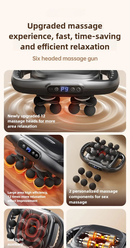 JAIYORL 24 Massage Heads Massage Gun Deep Tissue Muscle Professional Grade High Quality Wireless Frequency Vibration Masajeador
