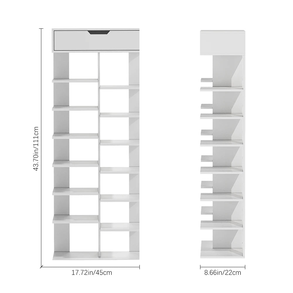 Voltsify 8-Tier Household Space Saving Shoe Rack Home Simple Layered Partition Durable Storage Shoe Cabinet