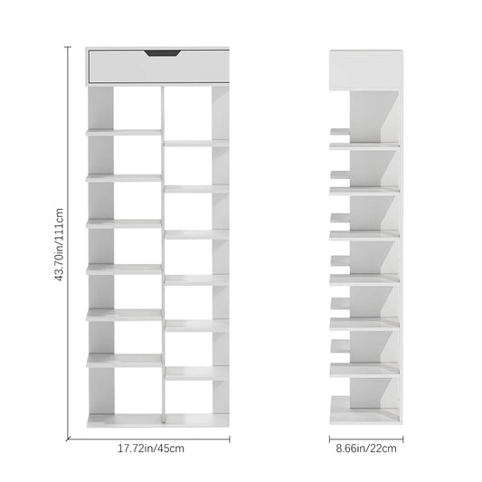 Voltsify 8-Tier Household Space Saving Shoe Rack Home Simple Layered Partition Durable Storage Shoe Cabinet