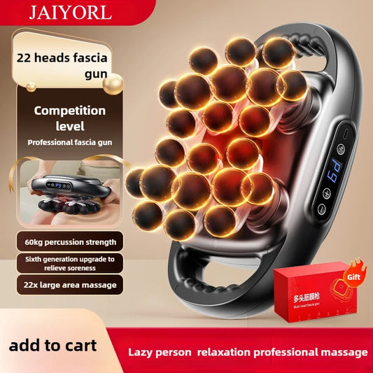 JAIYORL 24 Massage Heads Massage Gun Deep Tissue Muscle Professional Grade High Quality Wireless Frequency Vibration Masajeador
