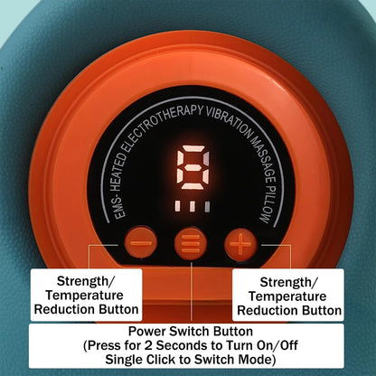 Electric Cervical Massager Neck Stretcher Pulse Traction Heating Pain Relif Chiropractic Traction Head Acupoint Massage Pillow